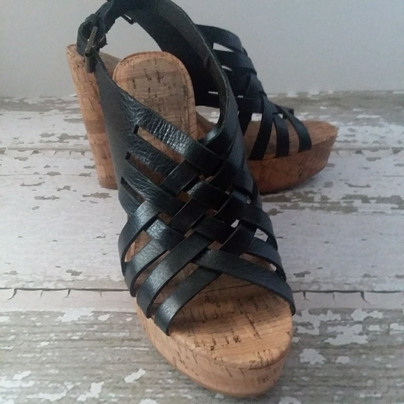 Lauren Ralph Lauren Shoes - Ralph Lauren Black Laether Strap  Sandals